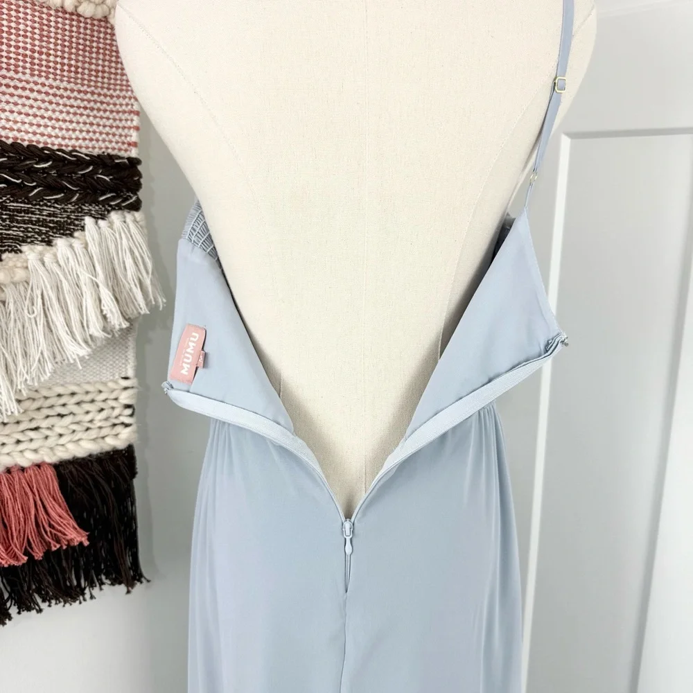 Show Me Your Mumu One-Shoulder Maxi Dress in Light Blue - Picture 8 of 10